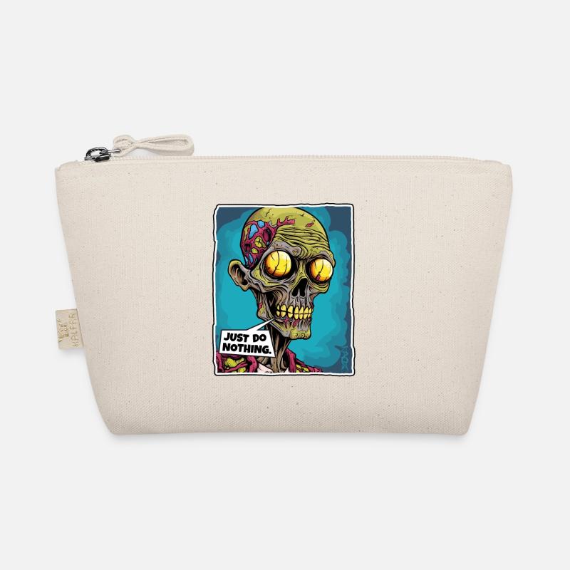 Zombie Skull Skeleton: Do Nothing Organic Pouch