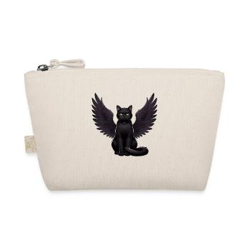 Chat noir Ange gothique Dark Angel - Trousse biologique - nature - Devant
