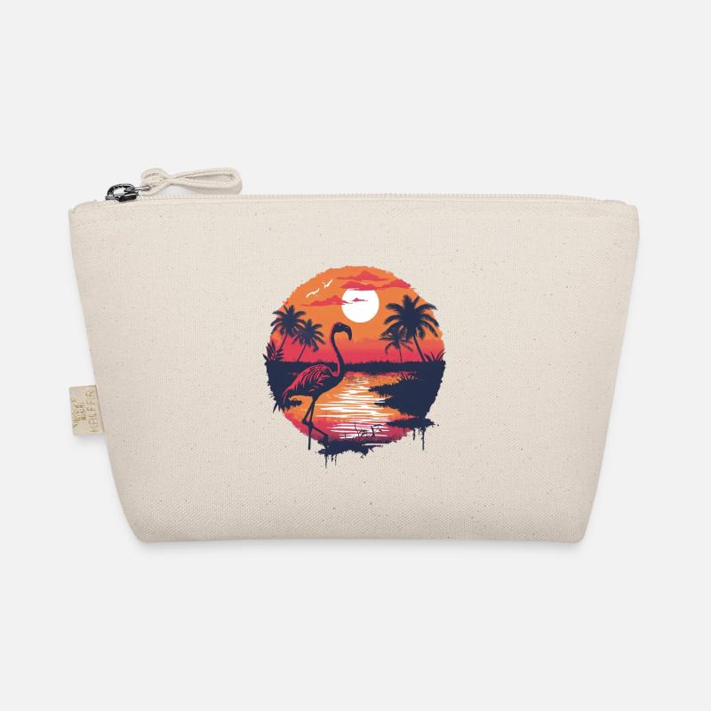 Flamingo Illustration Organic Pouch