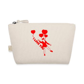 Ballons cœur rouge I Love You - Trousse biologique - nature - Devant