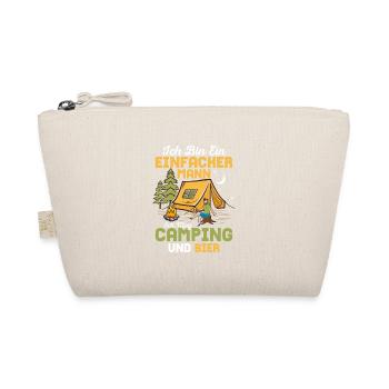 Ich bin ein einfacher Mann Ich mag Camping Camper - Bio-Täschchen - Natur - Vorne