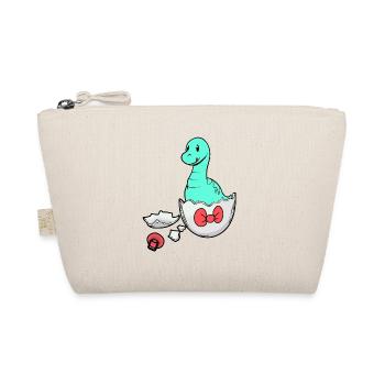 Dino Baby Geburt Schwangerschaft Eierschale - Bio-Täschchen - Natur - Vorne