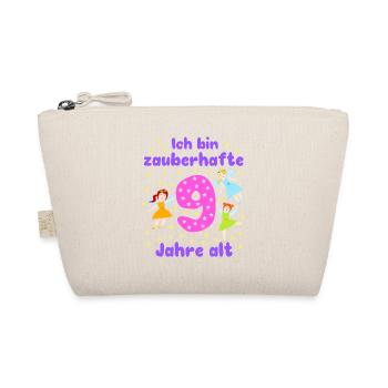 9th Birthday Fairies Magic Fantasy Girl 9 Years - Organic Pouch - nature - Front