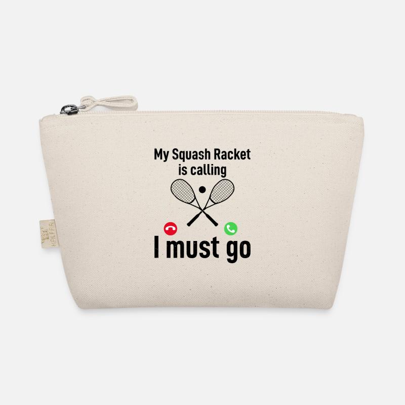 My Squash Racket is calling, I must go - Funny Squ Organic Pouch