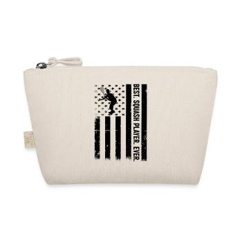 Best Squash Player Ever - Squash US Flag - Organic Pouch - nature - Front