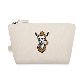 Funny Llama Alpaca Design for Moms - Organic Pouch - nature - Front