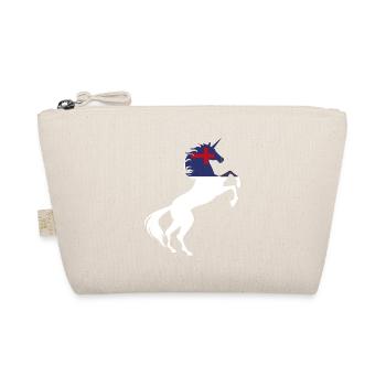 Christian Flag Unicorn T-Shirt Magical Unicorn - Organic Pouch - nature - Front