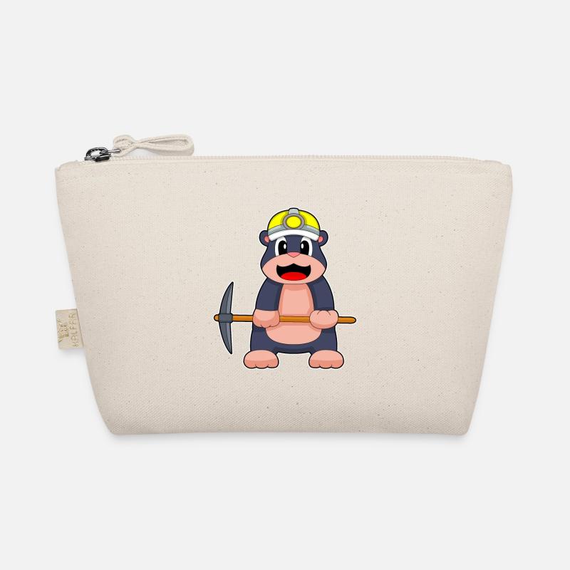 Maulwurf Bergarbeiter Spitzhacke Bergbau Bio-Täschchen