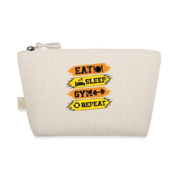 EAT SLEEP GYM REPEAT. Fitness, Sport, Training, - Bio-Täschchen - Natur - Vorne