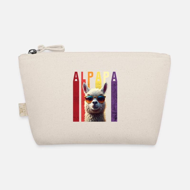 Funny alpaca parameter with sunglasses Organic Pouch