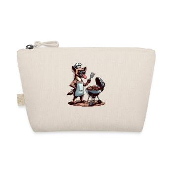 Hyena as a barbecue chef in summer - Organic Pouch - nature - Front