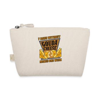 7 Tage ohne Gouda machen einen schwachen Maker Queso - Bio-Täschchen - Natur - Vorne