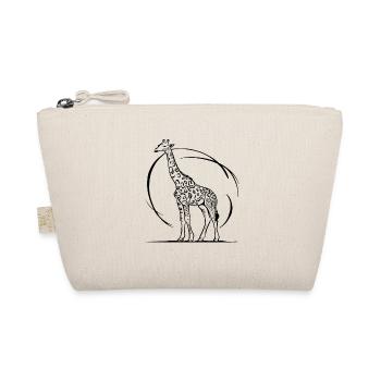 Giraffe lustiges Tier Geschenk Idee - Bio-Täschchen - Natur - Vorne