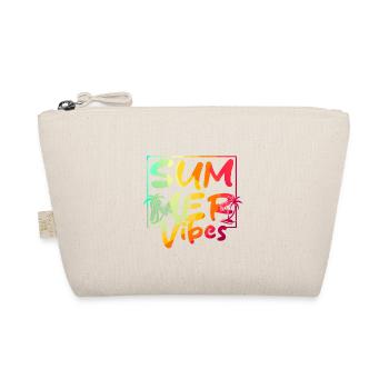 Summer Vibes Colorful Palm Retro Summer - Organic Pouch - nature - Front