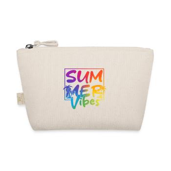 Summer Vibes Colorful Palm Retro Summer - Organic Pouch - nature - Front