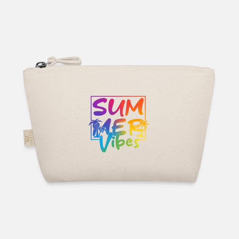 Summer Vibes Bunte Palme Retro Sommer Bio-Täschchen