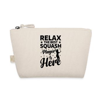 Relax The Best Squash Player is here - Squash Play - Organic Pouch - nature - Front