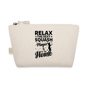Relax The Sexy Squash Player is here - Squash Play - Organic Pouch - nature - Front