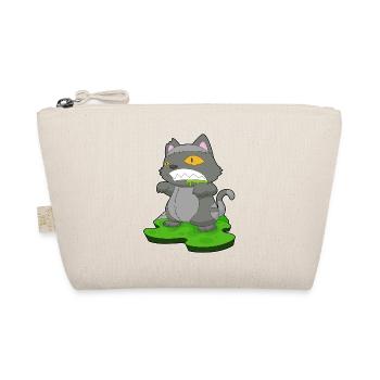 Katze Halloween Zombie - Bio-Täschchen - Natur - Vorne