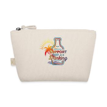 Support Day Drinking. Celebrations, refreshment, palm trees, - Organic Pouch - nature - Front
