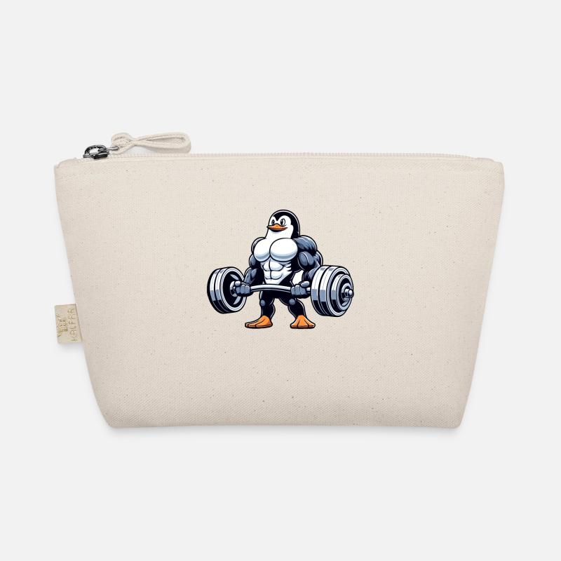 Pinguin Krafttraining mit Hantel Bio-Täschchen