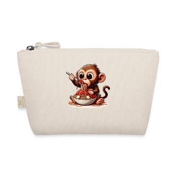 Monkey enjoying spaghetti bolognese - Organic Pouch - nature - Front