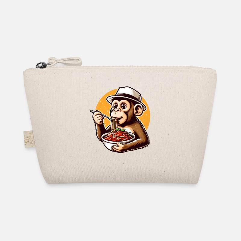 Monkey enjoying spaghetti bolognese Organic Pouch