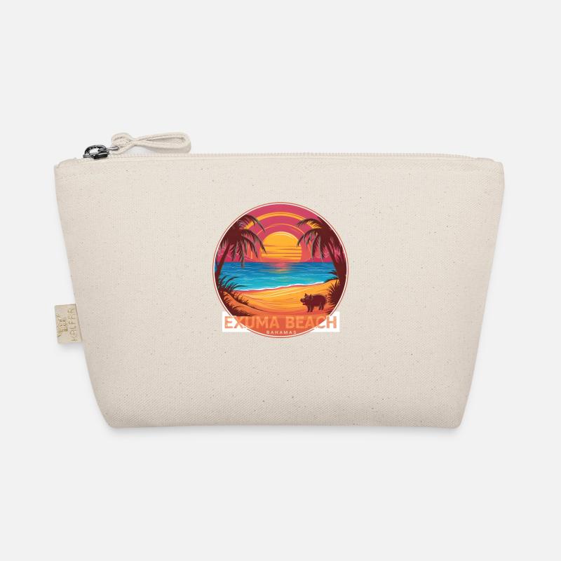 Cochon au coucher de soleil Exuma Bahamas Trousse biologique