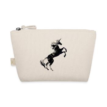 Unicorn Scary Skull Symbol TShirt Magical Unicorn - Organic Pouch - nature - Front