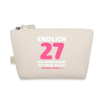 Endlich 27 Ich Kann Alles Ich Weiß Alles - Bio-Täschchen - Natur - Vorne
