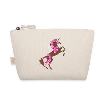 Female Symbol Unicorn T-Shirt Magical Unicorn Pun - Organic Pouch - nature - Front