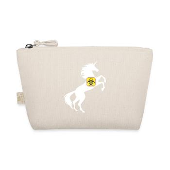 Unicorn Biohazard Symbol TShirt Chemical Magical - Organic Pouch - nature - Front