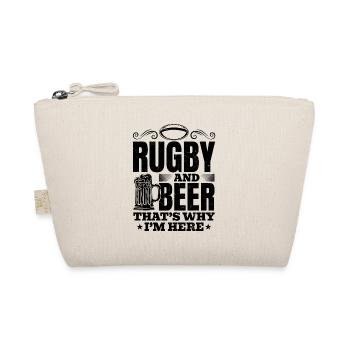 Rugby and beer that's why I'm here - Rugby Saying - Organic Pouch - nature - Front