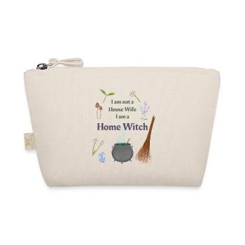 I am not a House Wife I am a Home Witch - Organic Pouch - nature - Front