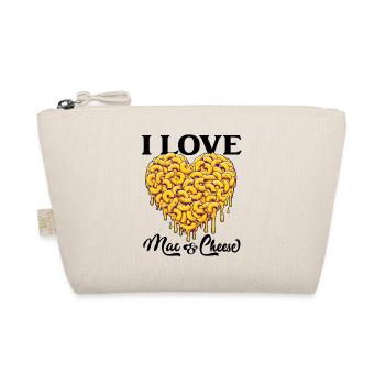 I love Mac and Cheese - food lover gift - Organic Pouch - nature - Front