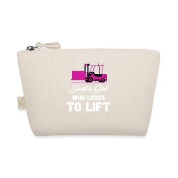 Just a girl who loves forklifts, - Organic Pouch - nature - Front