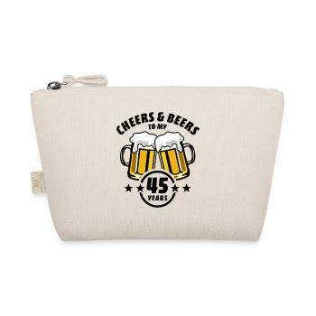 Cheers & Beers to my 45 years - 45th birthday - Organic Pouch - nature - Front