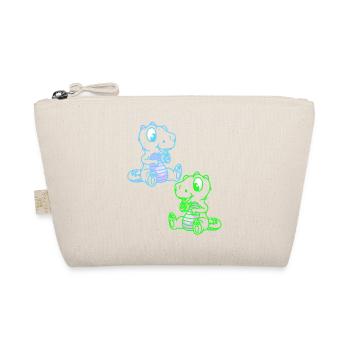 Fantasy Kids Dinoe Dinosaur Dragon Retro - Organic Pouch - nature - Front