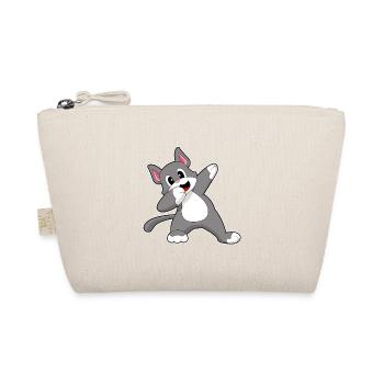 Cat Hip Hop Dance - Organic Pouch - nature - Front
