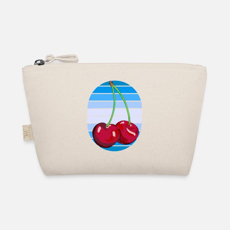 Rockabilly Retro Vintage Kirschen Kirsche Obst - Bio-Täschchen - Natur
