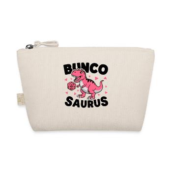 T-Rex Dinosaur Bunco Design for a Bunco Babe - Organic Pouch - nature - Front