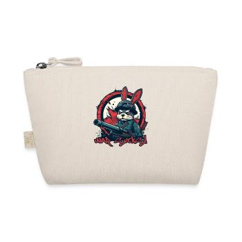 Soldier Bunny: War is crap - Organic Pouch - nature - Front