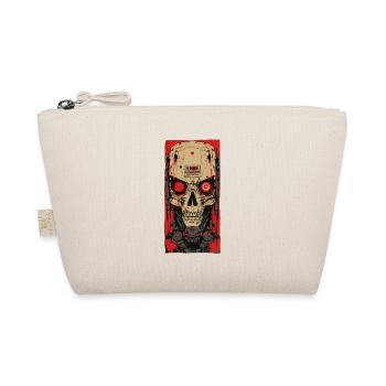 Horror Cyborg Skull - Organic Pouch - nature - Front
