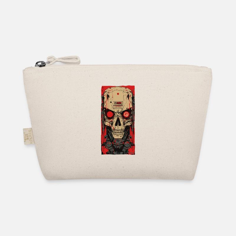 Horror Cyborg Skull Organic Pouch