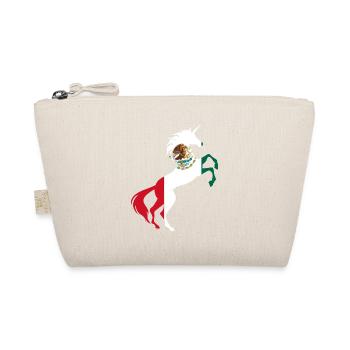 Unicorn Mexico Flag TShirt Magical Unicorn Mexican - Organic Pouch - nature - Front