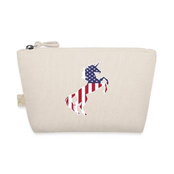 Licorne USA Drapeau T-Shirt Licorne Magique Américain - Trousse biologique - nature - Devant