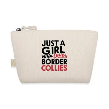 Juste une fille qui aime les border collies Mädchen - Trousse biologique - nature - Devant