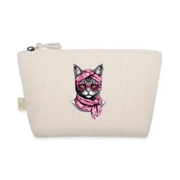 Cute Cat Mom Cat Lover Mom Style - Organic Pouch - nature - Front