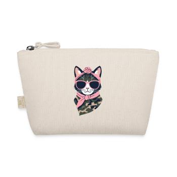Cute Cat Mom Cat Lover Mom Style - Organic Pouch - nature - Front