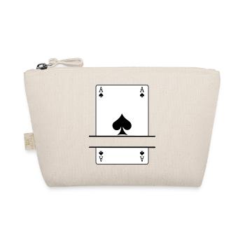 Playing Card Ace of Spades with Banner Space - Organic Pouch - nature - Front